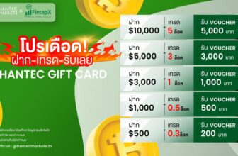 โปรโมชั่นฝาก+เทรด รับ Gift Voucher โบรกเกอร์ Hantec Markets